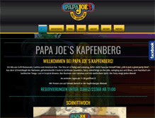 Tablet Screenshot of papa-joes-kapfenberg.at